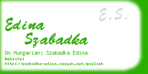 edina szabadka business card